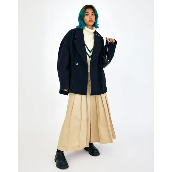 Moussy Women's Tilden High Neck Knit Sweater One Size Relaxed Fit - Picture 3 of 13